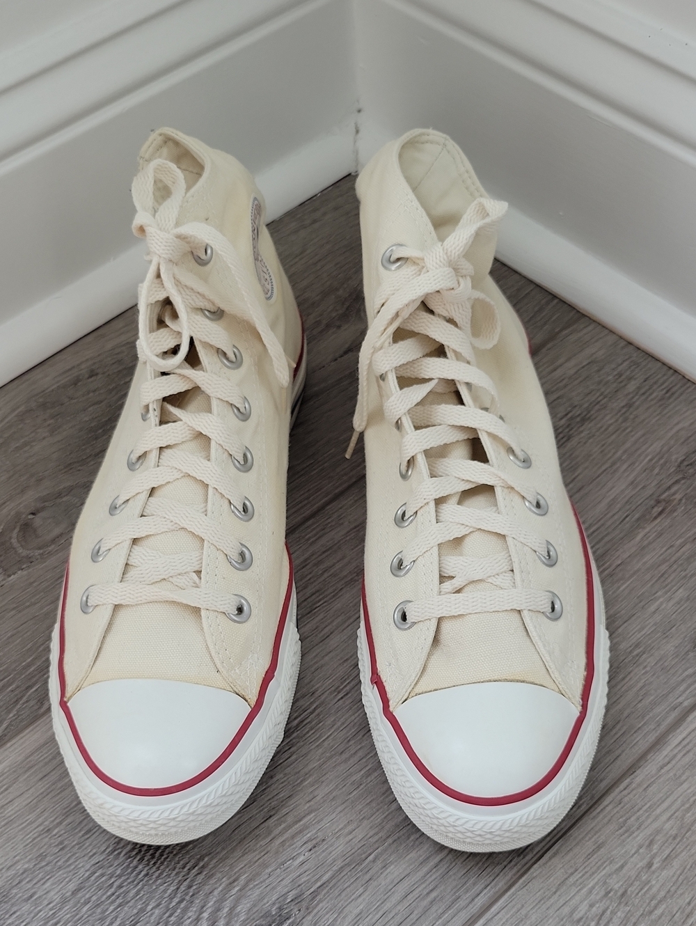 Converse Chuck Taylor All Star High Top Sneakers In Natural White Men 9/Women 11